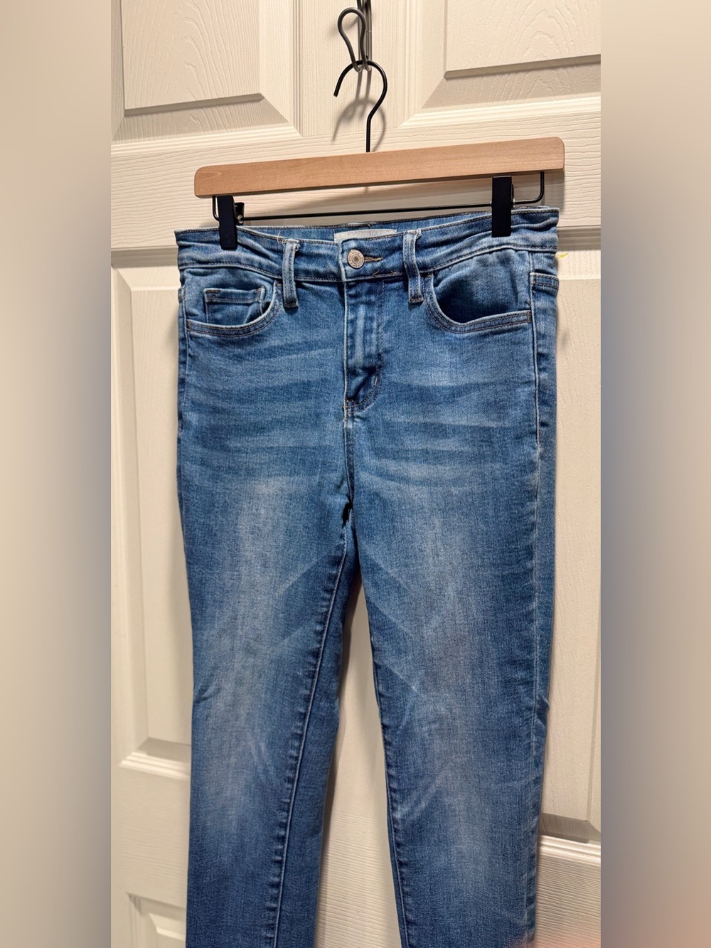 VERVET by Flying Monkey Jeans Women’s 26 Light Wash High Rise Slim Straight - Picture 4 of 12